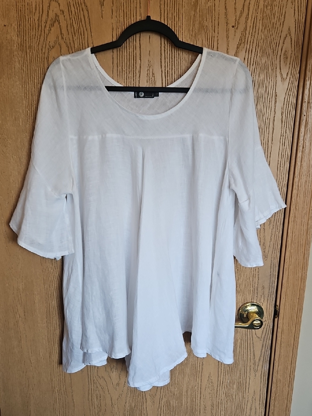 M Made In Italy  Women's Linen Flowing Short-Sleeve Top